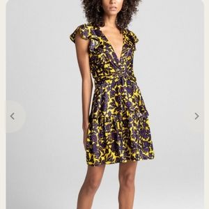 A.L.C. Yellow and Purple Silki Dress
